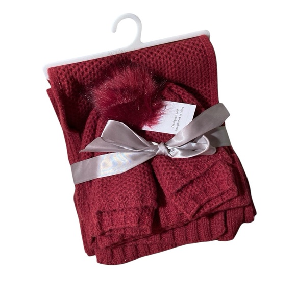 Time And Tru Honeycomb Knit Gift Set With Beanie, Scarf And Gloves - Picture 4 of 9